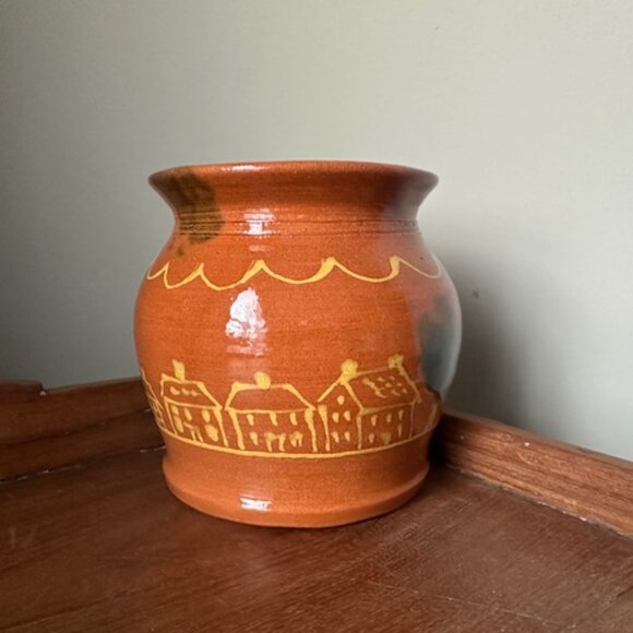 Vintage Pennsylvania Redware Pottery Pot - Picture 2 of 7
